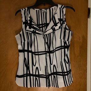 Black and white blouse